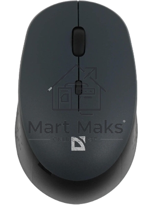Мышь беспроводная Defender Auris MB-027 серый, 1600 dpi, радиоканал, USB, кнопки - 4