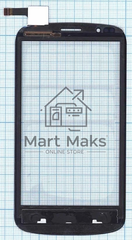 Сенсорное стекло (тачскрин) для DNS S4504, черное