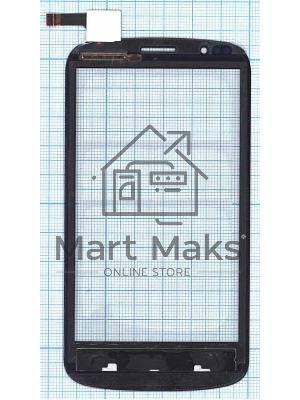 Сенсорное стекло (тачскрин) для DNS S4504, черное