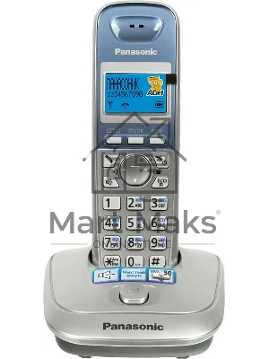 Телефон беспроводной (DECT) Panasonic KX-TG2511RUS (серебристый) АОН, Caller ID,спикерфон на трубке,переход в Эко режим одним нажатием