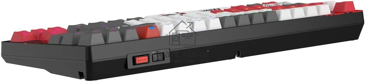 Клавиатура A4Tech Bloody WS87 Naraka беспроводная USB, Bluetooth/Радиоканал черный/красный