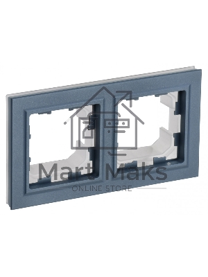 Рамка 2-местная IEK BRITE РУ-2-БрМ-44 IP44 маренго
