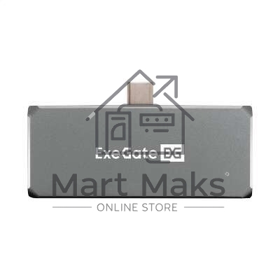 Док-станция 5-в-1 ExeGate DUB-31C/PD/HA (кабель-адаптер USB Type-C --> 1xUSB3.0 + Type-C DATA (480MB/s) + PD 100W + HDMI 4K@30Hz + Audio, Plug&Play, подходит для iPad Pro и мобильных телефонов, серый)
