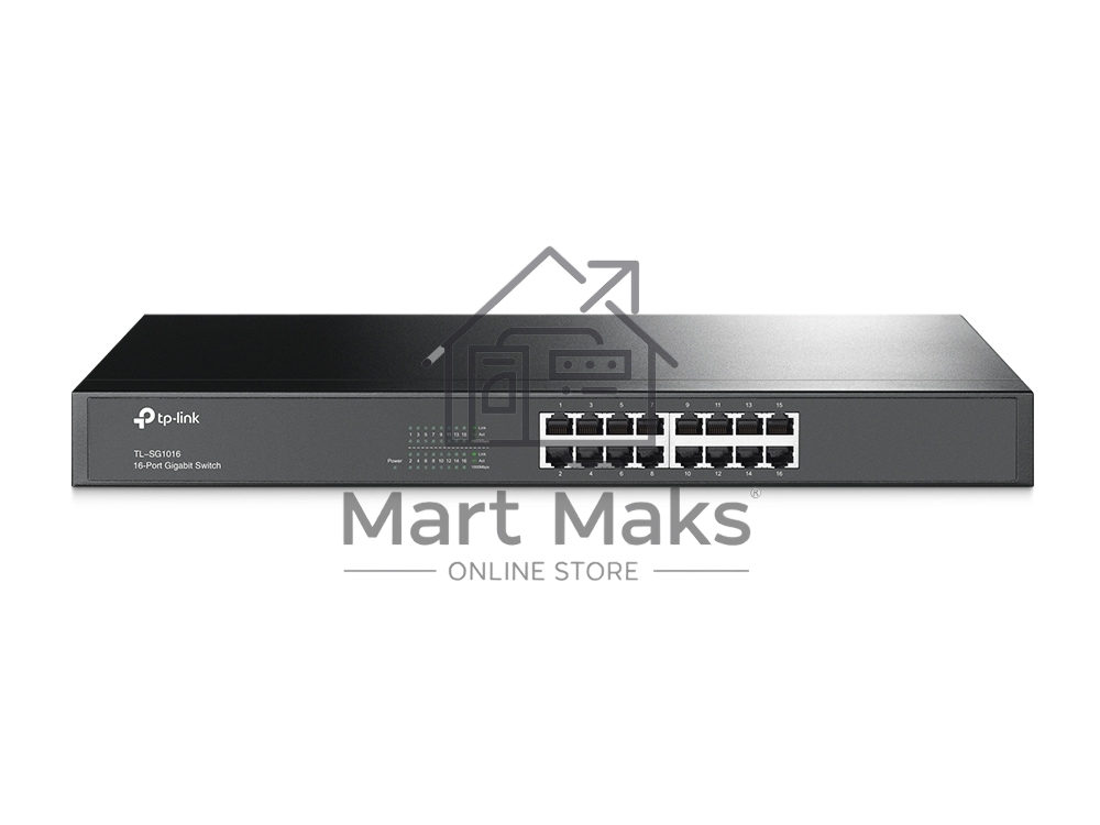 Коммутатор TP-Link TL-SG1016, 16×1 Гбит/с, неуправляемый