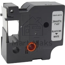 Картридж ленточный Cactus CS-D1-53713 24мм, черный шрифт, белый фон, 7м для DYMO Rhino Pro 6000, LM 500TS