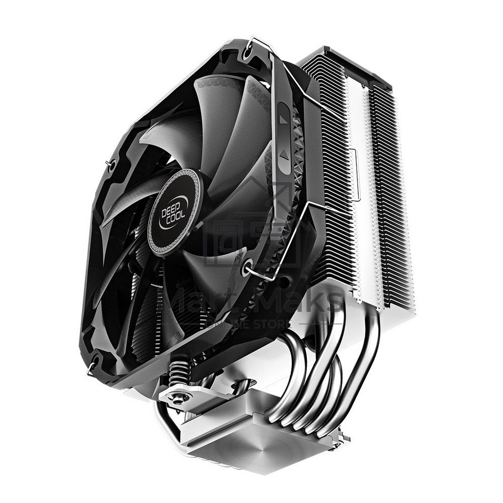 Кулер для процессора DEEPCOOL AS500 черный, 140 мм, алюминий/медь, 1200 об/мин, 26 дБ, 4 pin, 220 Вт, 164 мм