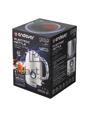 Чайник электрический Endever Skyline KR-257S 2200 Вт, 1.7 л, бежевый, 6 шт/уп.