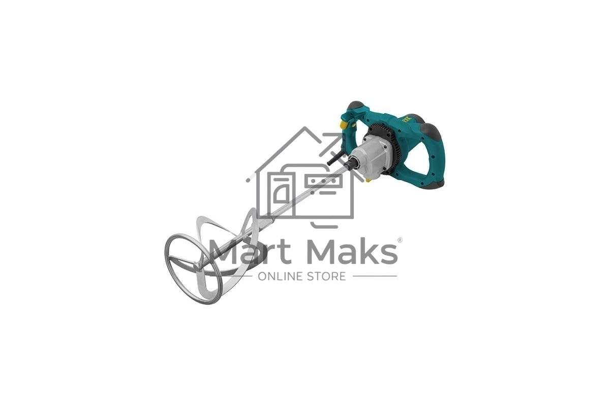 Миксер Fit 1600 Вт, 0-580 / 0-780 об/мин, 90 Нм, 145 л, двухскоростной, металл.корпус, БС щеток, рез.накл., коробка