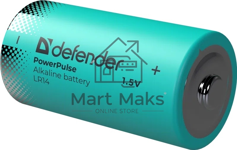 Батарейка алкалиновая Defender LR14-2BL С, блистер, 2 шт., PowerPulse
