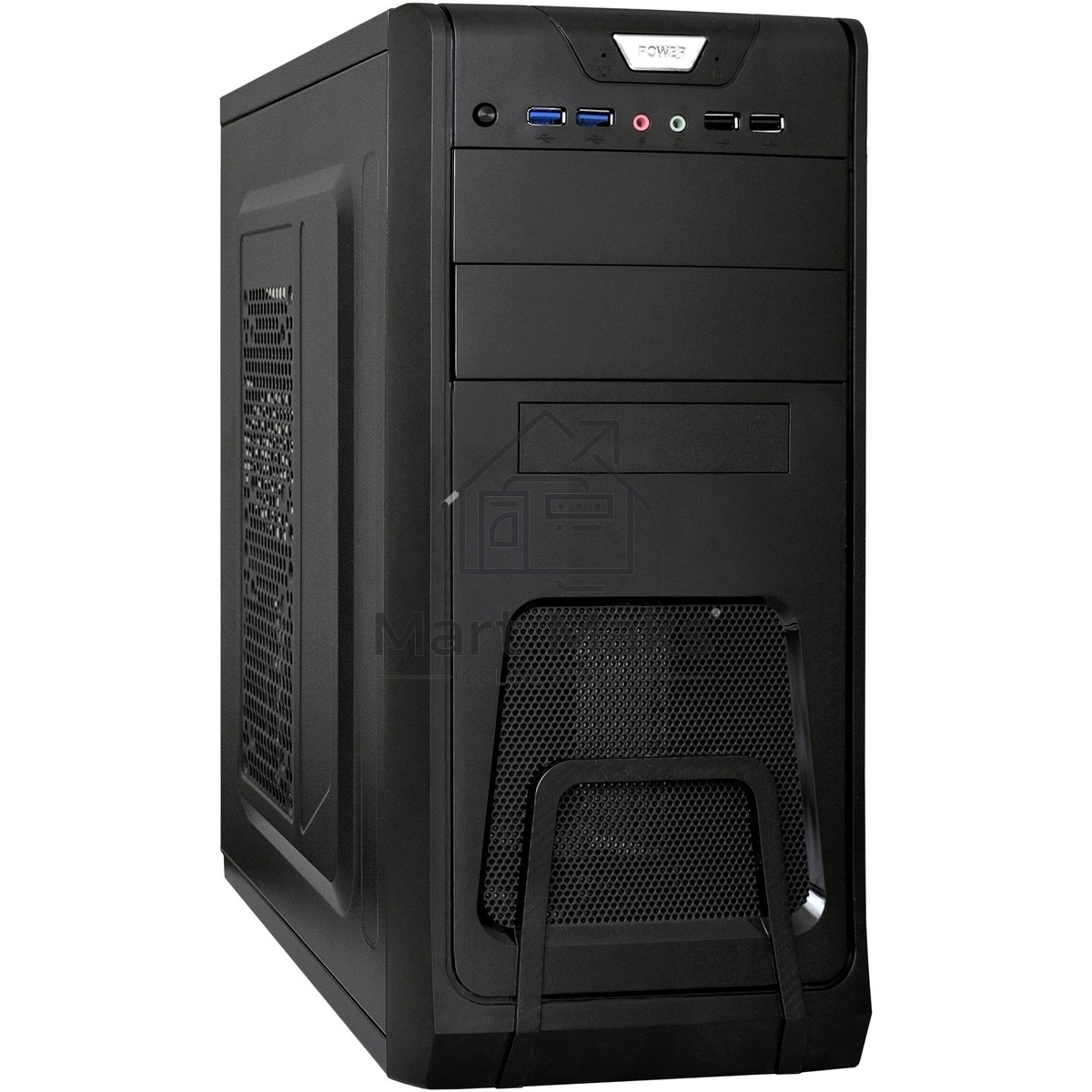 Компьютерный корпус Exegate Miditower Exegate CP-603 Black, ATX, <CP450W, 80mm>, 2*USB+2*USB3.0, Audio