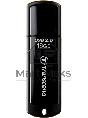 Флешка USB Transcend JetFlash 350 (TS16GJF350), 16Gb, USB 2.0, R/W 15/7, черный