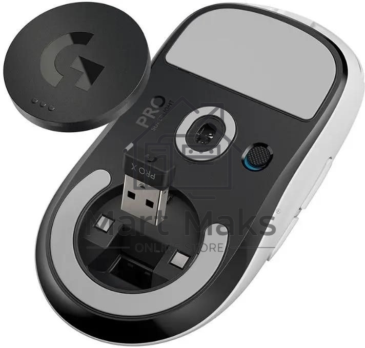 Мышь беспроводная Logitech G PRO X SUPERLIGHT белый, 25600 dpi, радиоканал, USB, кнопки - 5