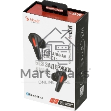 Гарнитура Bloody M70 чёрный-красный, беспроводная, Bluetooth, до 6 ч