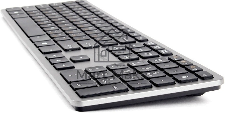 Клавиатура беспроводная Gembird KBW-3, USB, серебристый/черный