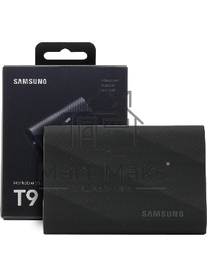 Внешний SSD Samsung T9, 4TB, USB 3.2 Gen 2x2 Type-C, R/W 2000/2000, черный