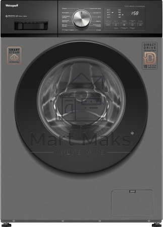 Стиральная машина Weissgauff WM 45127 Direct Drive Inverter Steam Deep Grey серый, загрузка фронтальная 7 кг, 1200 об/мин, класс A+++