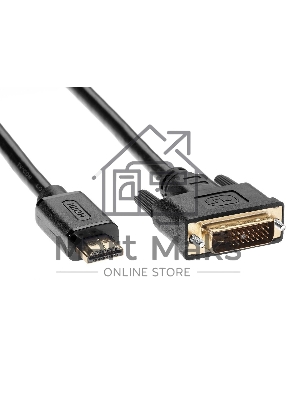Кабель HDMI to DVI-D (19M -25M) 2м, TV-COM <LCG135E-2M>