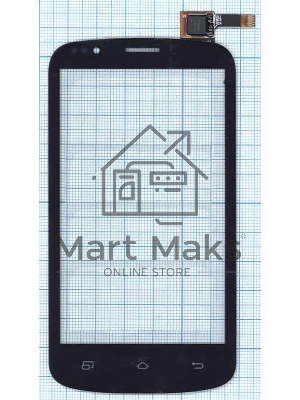 Сенсорное стекло (тачскрин) для DNS S4504, черное