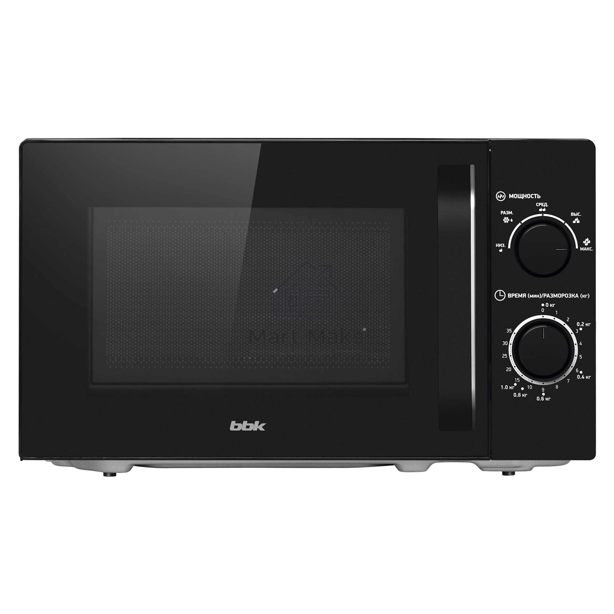 Микроволновая печь BBK 20MWS-760M/B черный, 20 л, 700 Вт, поворотный мехинизм