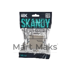 Выключатель 1-клавишный IEK SKANDY 10А SK-V01Sh шампань