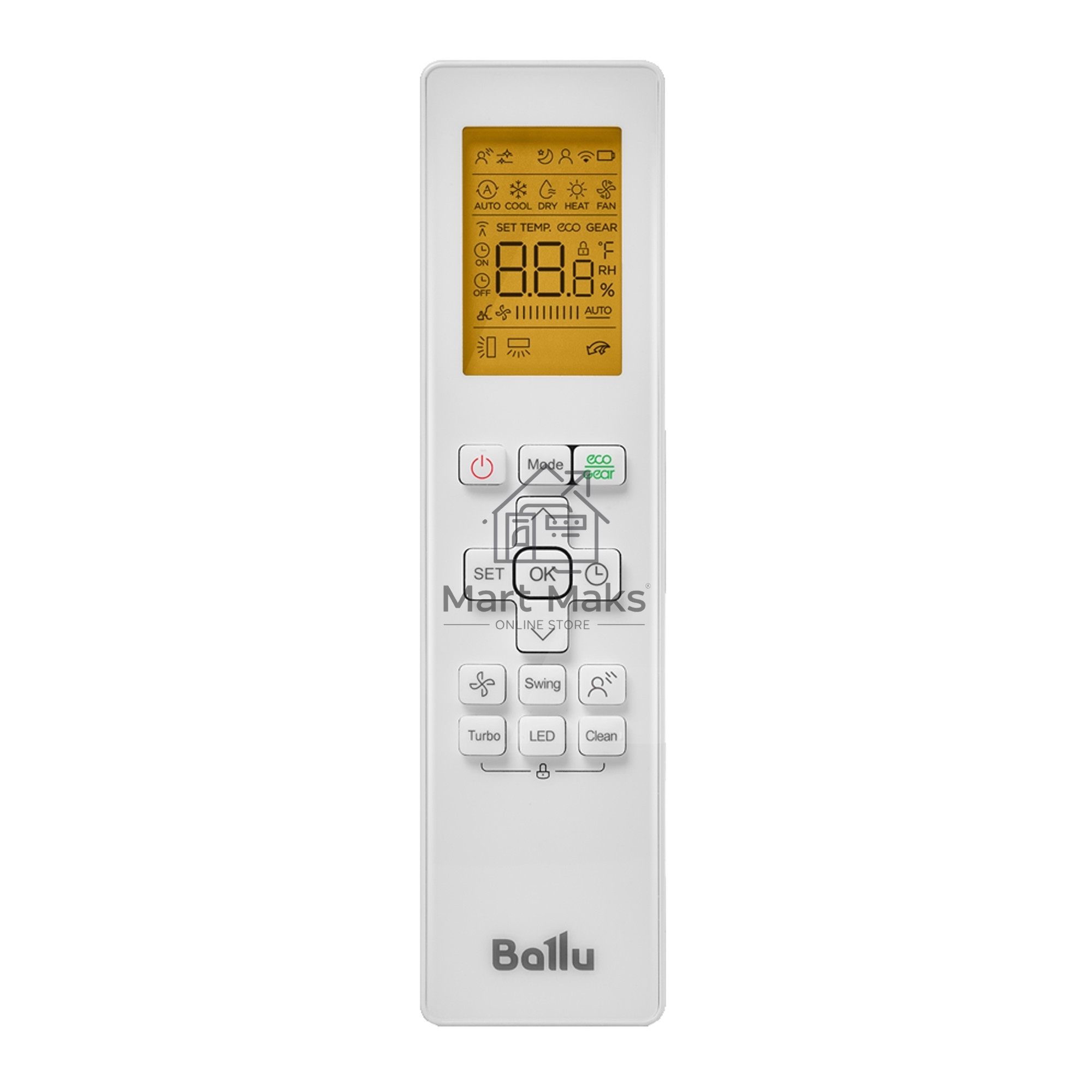 Блок внутренний сплит-системы Ballu Eco Smart DC BSYI/in-10HN8_V4 инвертор, 10000 BTU, 28 м², 21 дБ, охлаждение, обогрев, осушение, белый