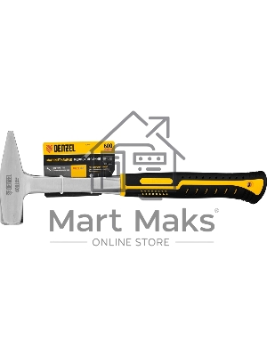 Молоток слесарный Denzel 600 г цельнометаллический, двухкомпонентная рукоятка