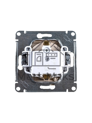 Механизм розетки 1-м СП AtlasDesign 16А IP20 с заземл. защ. шторки с крышкой беж.