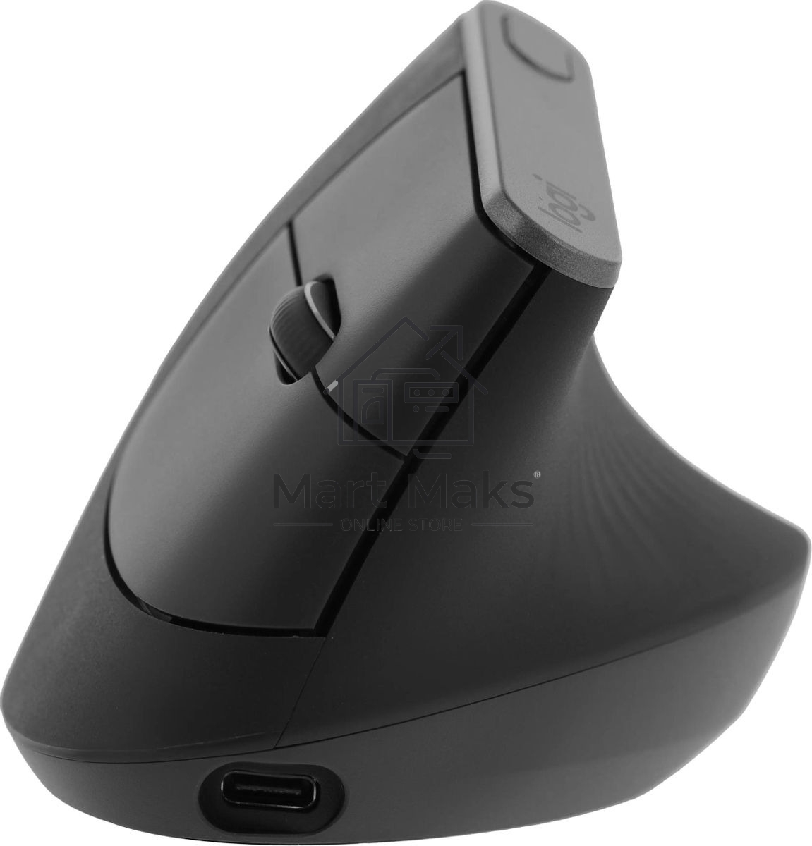 Мышь беспроводная/проводная Logitech MX Vertical графитовый, 4000 dpi, радиоканал, Bluetooth, USB, кнопки - 6
