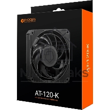 Вентилятор корпусной ID-Cooling AT-120-K, 120 мм, 3000 об/мин, 36.5 дБ, 4-pin PWM, без подсветки