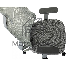 Кресло Бюрократ MC-G411N-H серый, сетка, подголовник