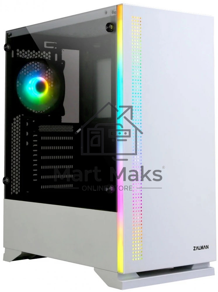 Компьютерный корпус ZALMAN S5, ATX, WHITE, WINDOW, 2xCOMBO (3.5