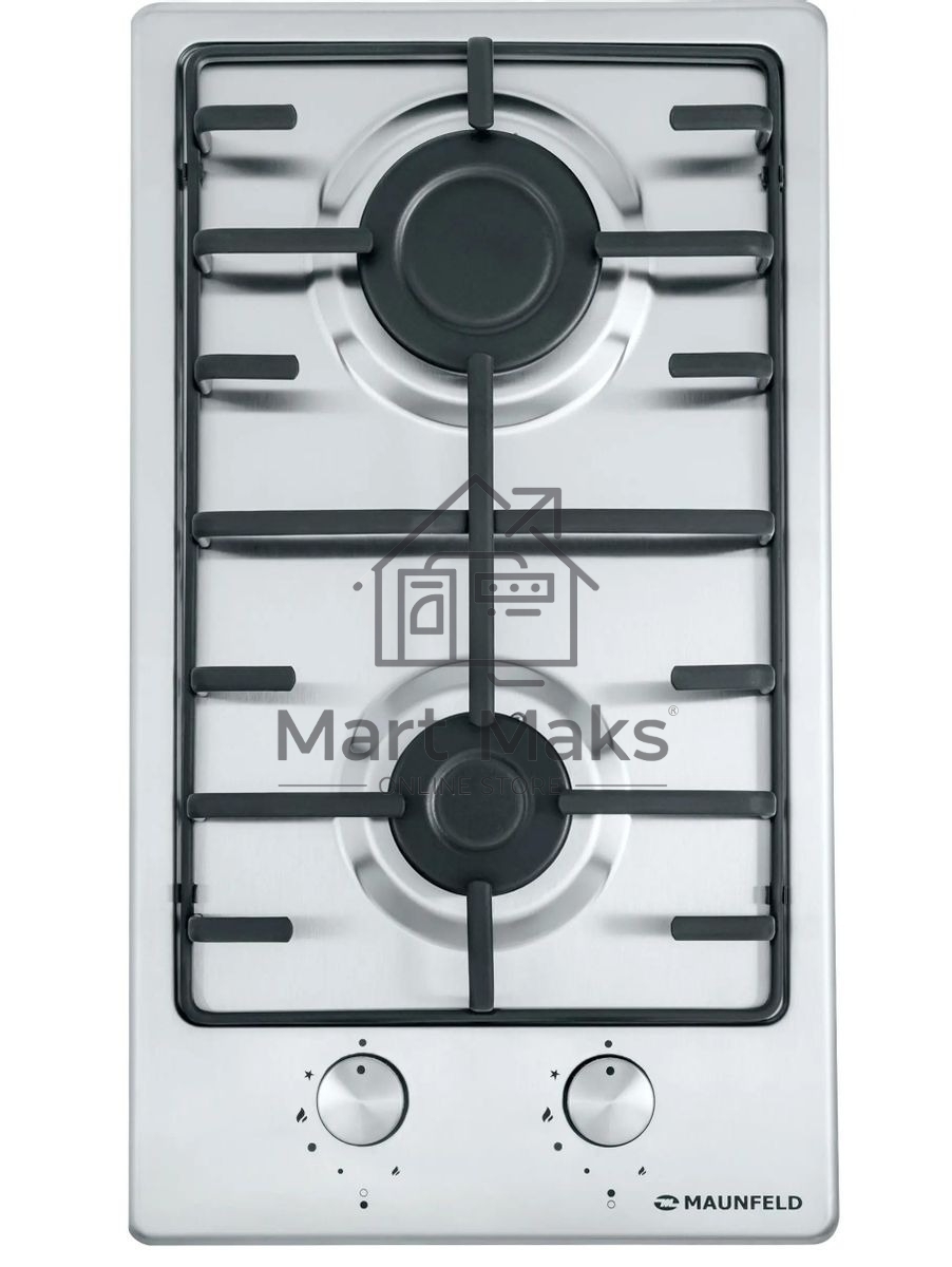 Газовая варочная панель Maunfeld EGHS.32.3ES, 2 конфорки, нержавеющая сталь, серебристый