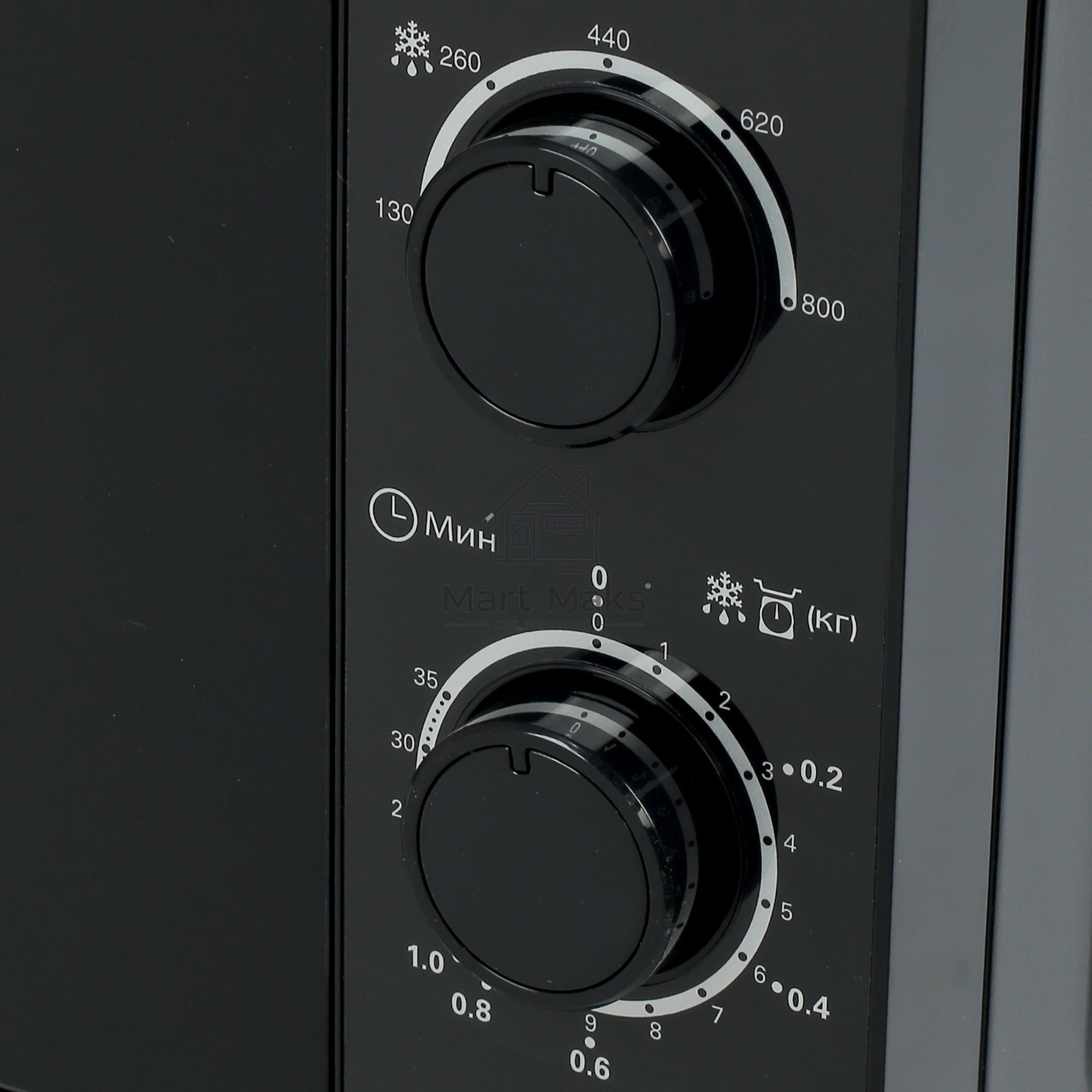 Микроволновая печь Sharp R-2000RK черный, 20 л, 800 Вт, переключатели - поворотный механизм