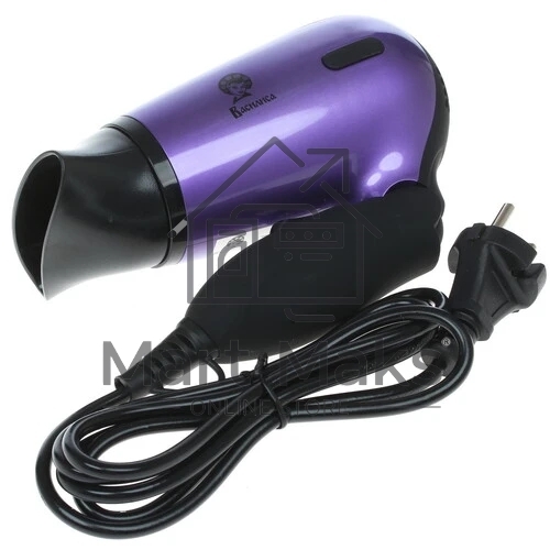 Фен Василиса ФН2-1400 фиолетовый/черный, 1400 Вт, компактный