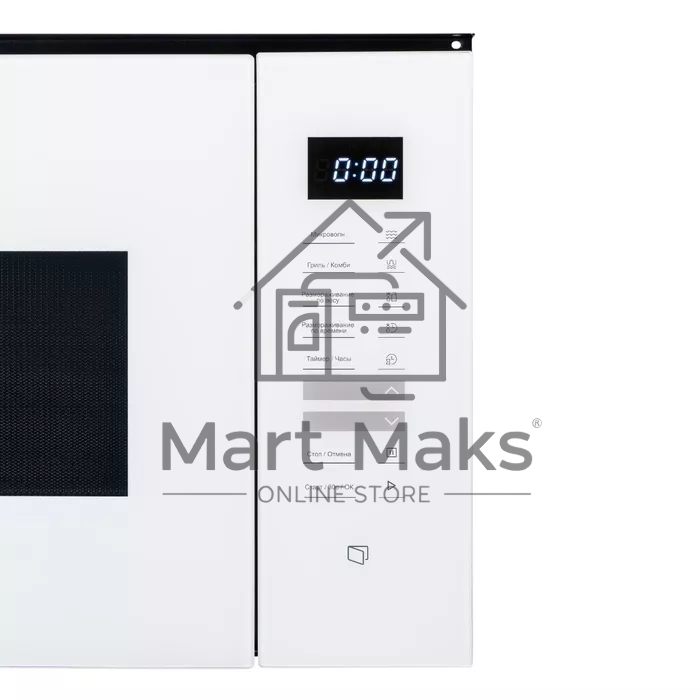 Микроволновая печь встраиваемая DeLonghi DMO 25BB ROMA белый, 25 л, 1450 Вт, переключатели - сенсор