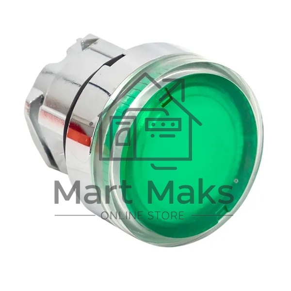 Исполнительный механизм кнопки XB4 зеленый плоский возвратный без фиксации, с подсветкой EKF PROxima XB4BW-G EKF