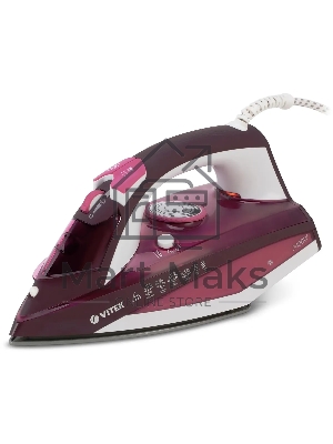 Утюг Vitek VT-1215 (PK) максимальная 2400 Вт.Подошва Ceramic Ultra Care.
