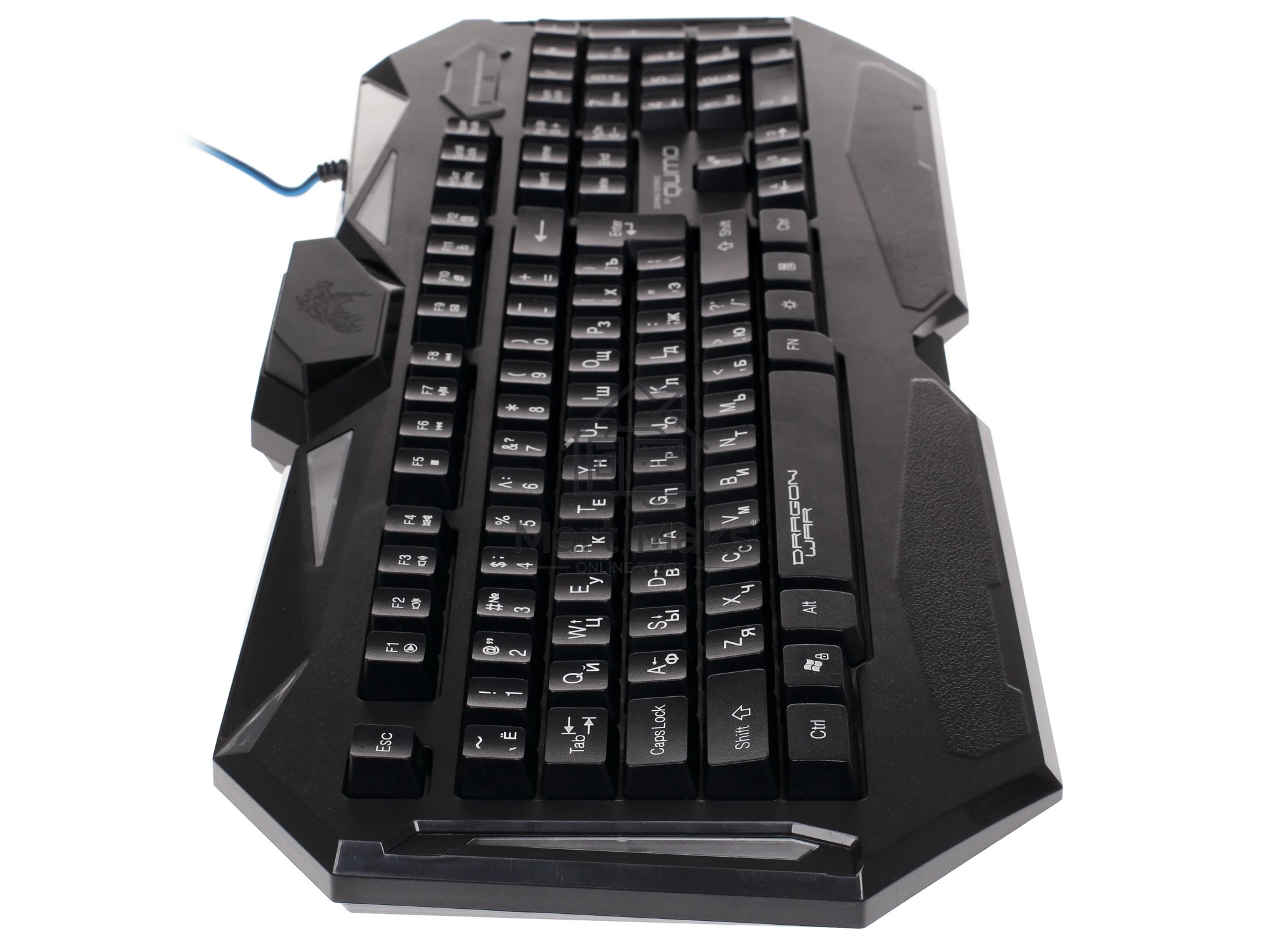 Комплект клавиатура+мышь Qumo Spirit of Wisdom проводной, USB, 2400 DPI, чёрный