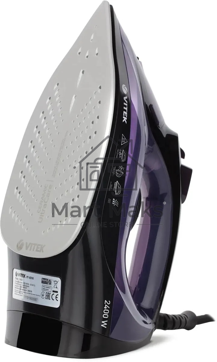 Утюг Vitek VT-8316 черный/фиолетовый