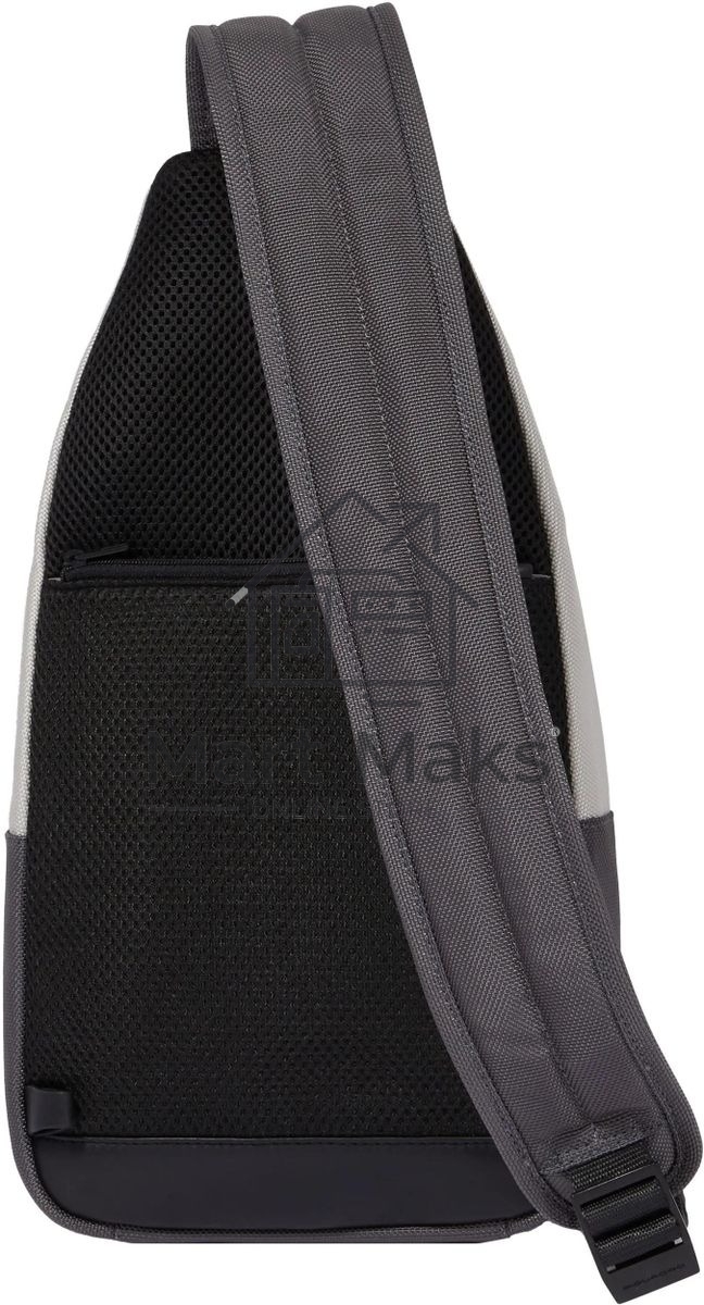 Рюкзак слинг мужской Piquadro Brief2 Special CA4536BR2S/GRN, нейлон/натур.кожа, серый/черный
