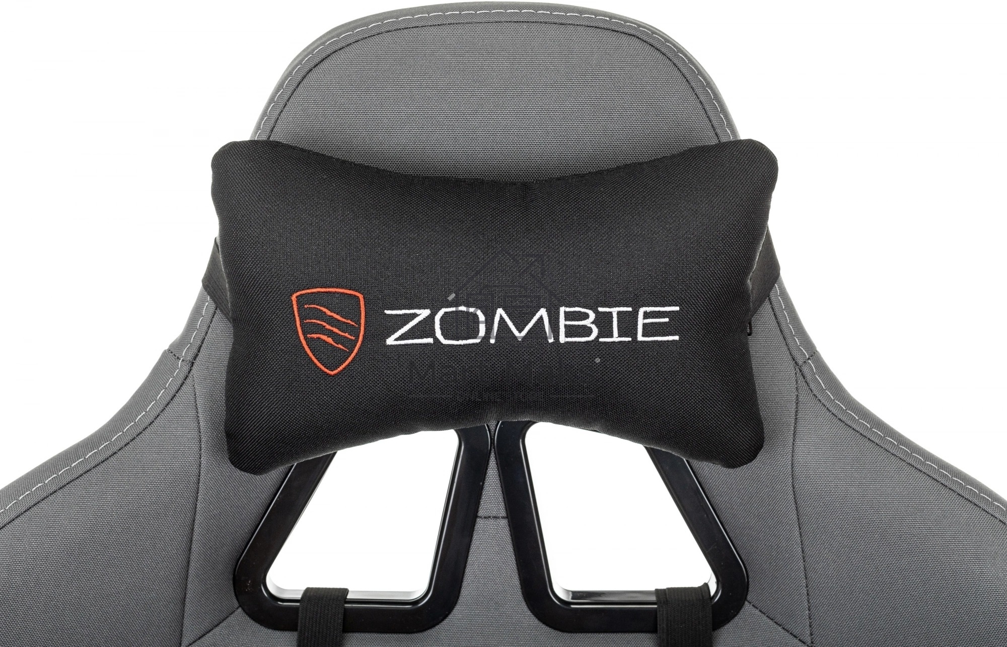 Кресло игровое Zombie 2 серый/черный, крестов. пластик
