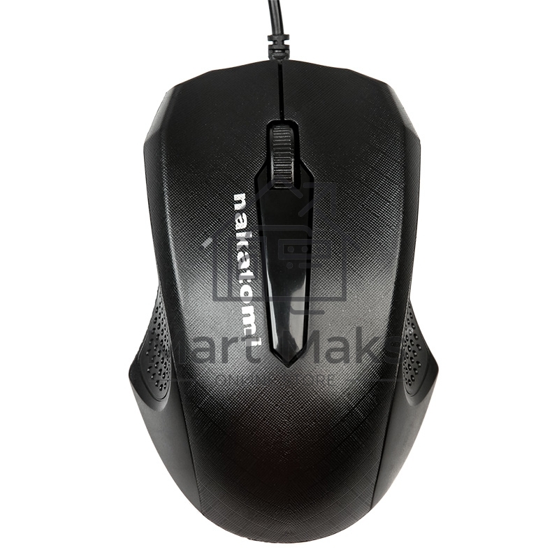 Мышь проводная Nakatomi MON-07U черный, 800 dpi, USB, кнопки - 3