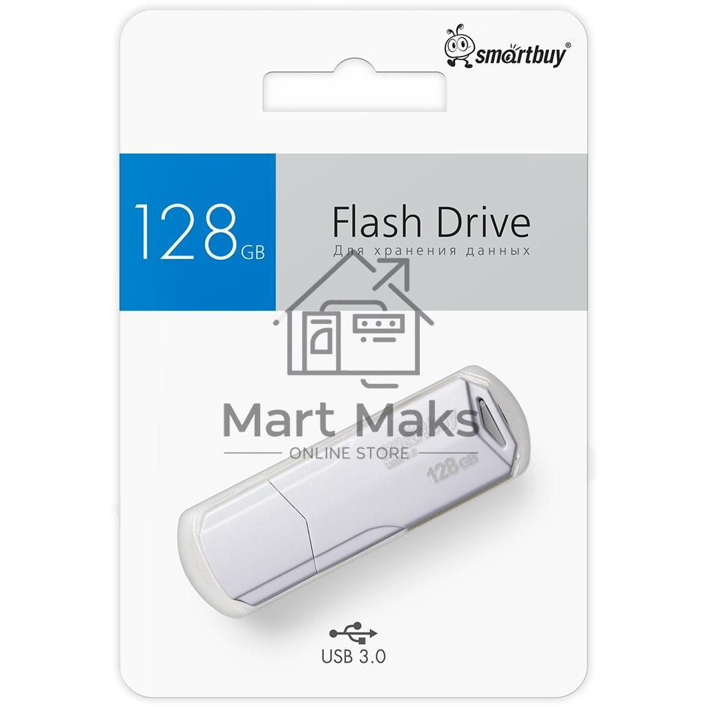 Флешка USB 3.1 Smartbuy 128Gb CLUE белый
