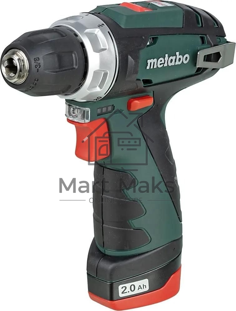 Дрель-шуруповерт Metabo PowerMaxx BS, 12 В, 2 Ач, 34 Нм, щеточный