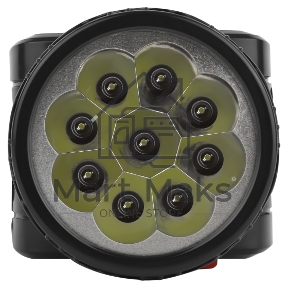 Фонарь налобный светодиодный Трофи TG9 ударопрочный, 9 LED, 2 режима, аккумуляторный, черный