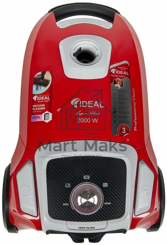 Пылесос IDEAL VC-2000 красный, 450/2000 Вт, уборка сухая, пылесборник мешок 2.3 л