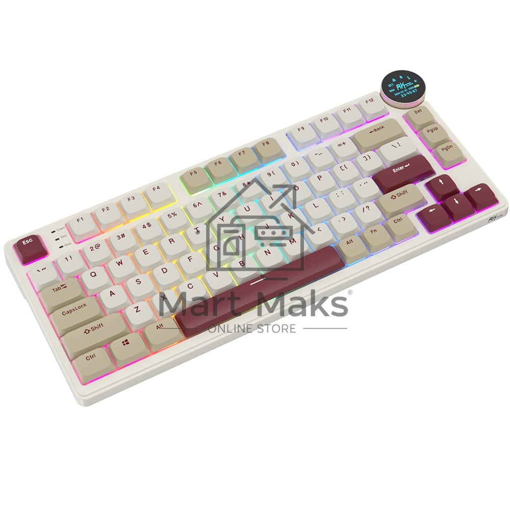 Клавиатура Royal Kludge RK N80 Red switch/Rosy Clouds