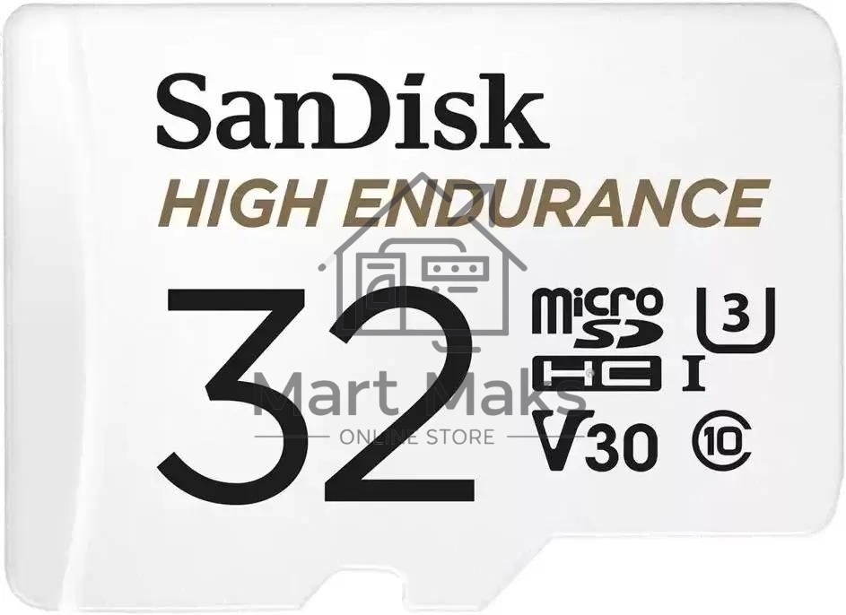 Флеш карта microSD 32GB SanDisk microSDHC Class 10 UHS-I U3 V30 High Endurance Video Monitoring Card