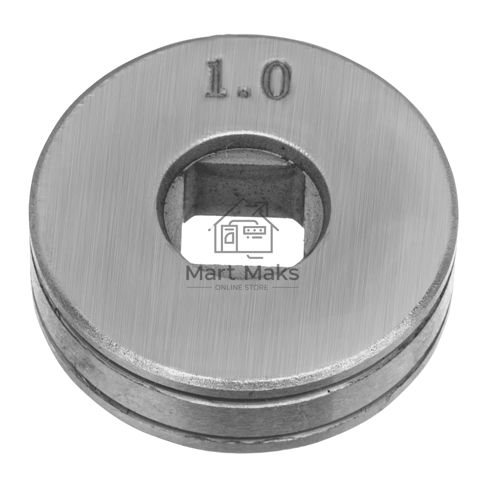 Подающий ролик Denzel V профиль под стальную проволоку 0,8-1 мм, посадка квадрат, 2 шт