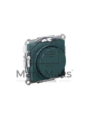 Светорегулятор (диммер) AtlasDesign повор-нажим, LED, RC, 400 Вт, мех., изумруд